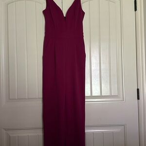 Express Magenta Sleeveless Jumpsuit